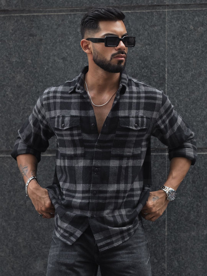 Powerlook Men Tartan Checks Opaque Checked Casual Shirt