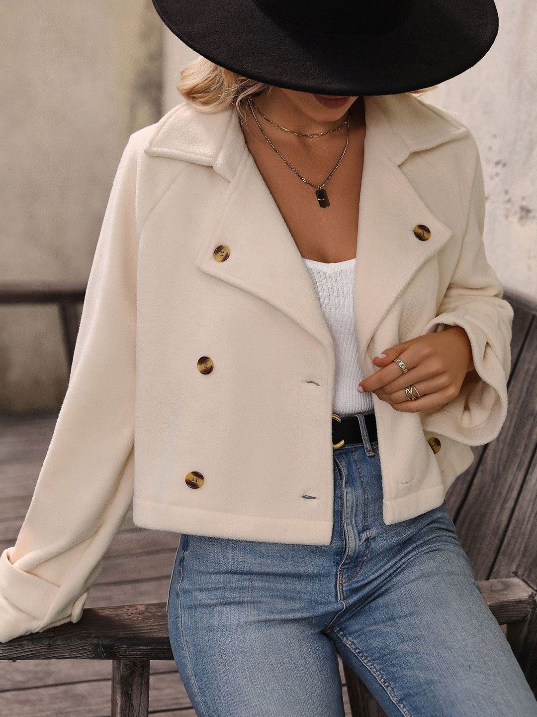 DressBerry Women Lapel Collar Top