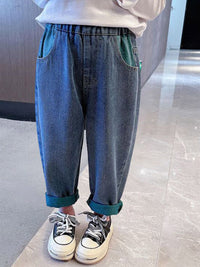 YK Girls Comfort Relaxed Fit High-Rise Light Fade Stretchable Jeans