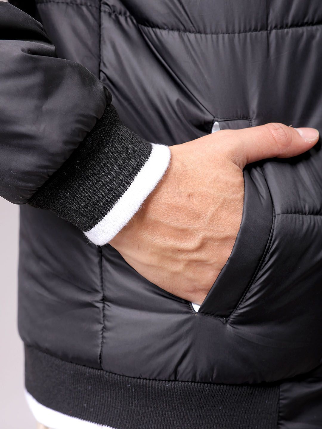 Jaket Puffer Slim Garage Co Colourblock