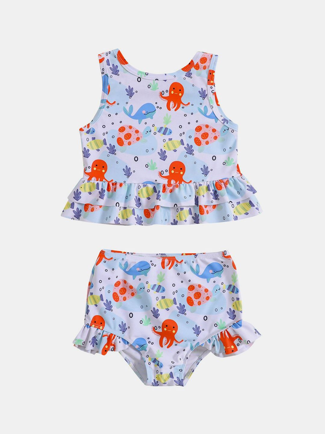 YK Girls Printed Swimset