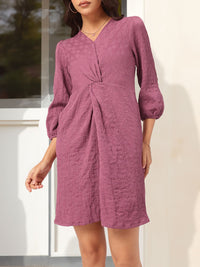 DressBerry Twisted Textures Self-Striped Dress