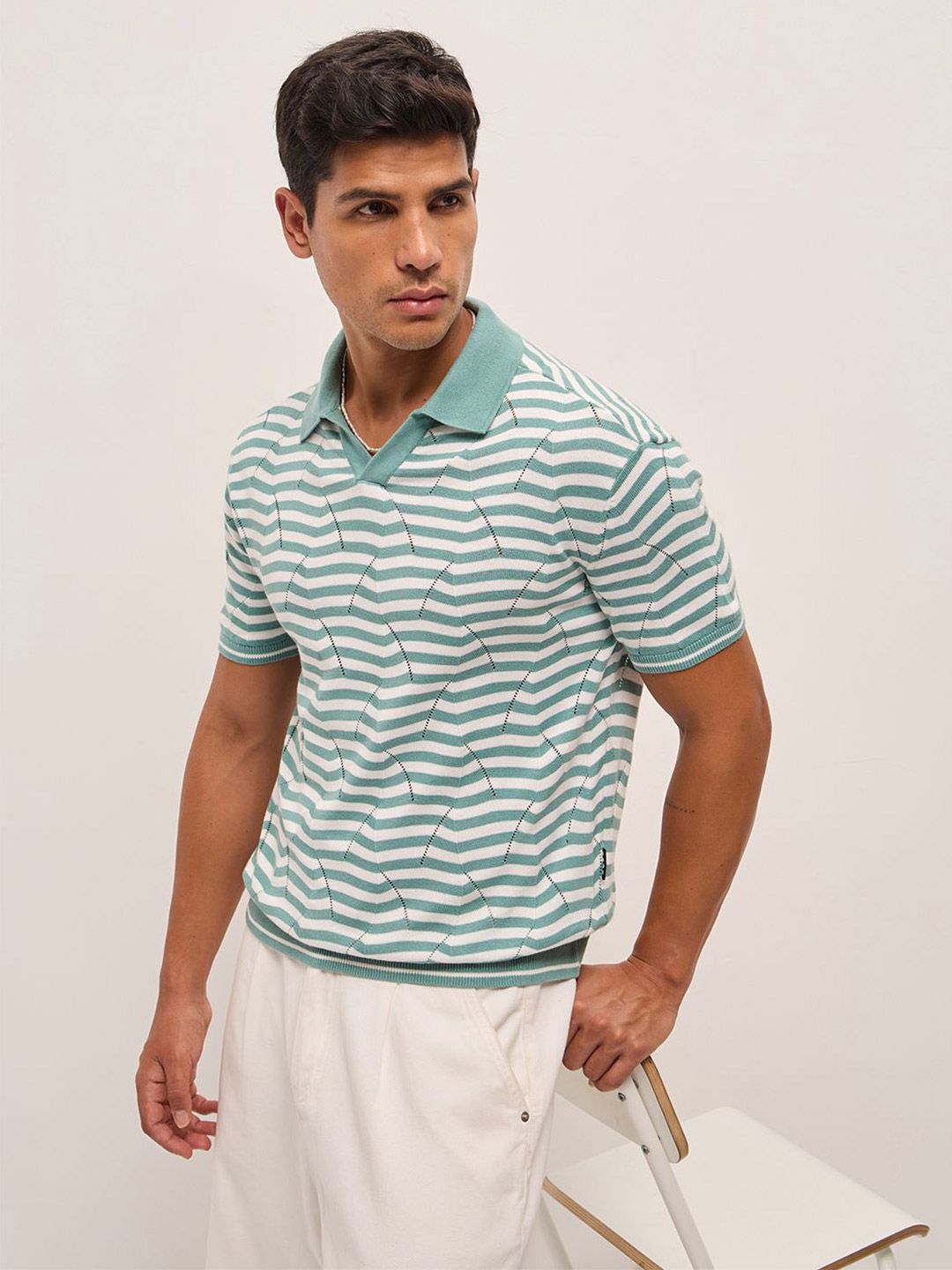 THE BEAR HOUSE Men Polo Collar T-shirt