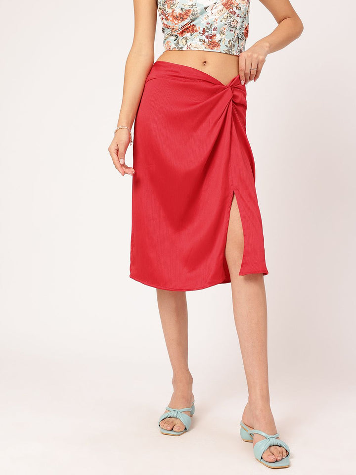 DressBerry Fairycore Fashionably High-Slit Twisted Skirt