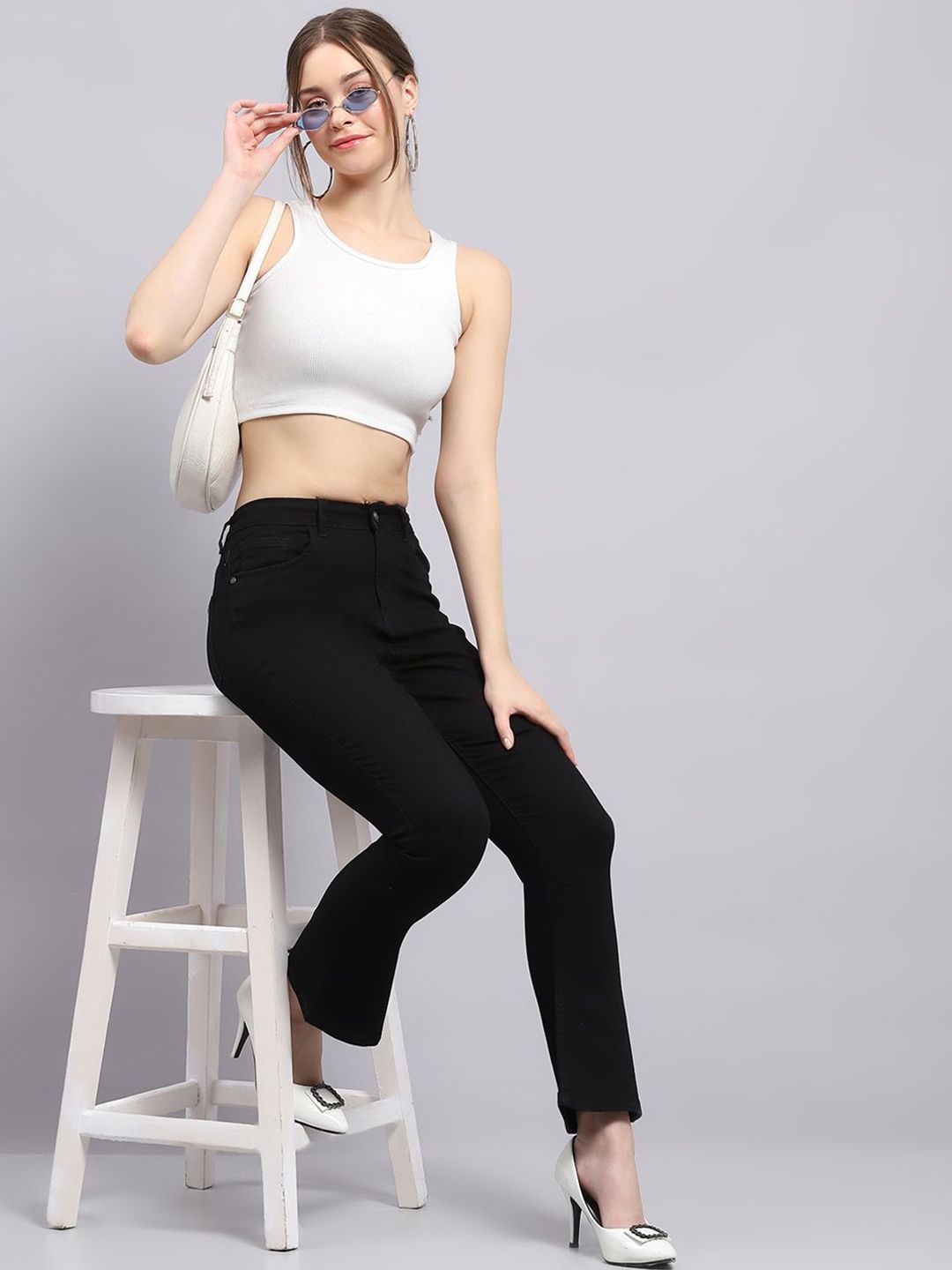 Monte Carlo Women Mid-Rise Bootcut Fit Jeans