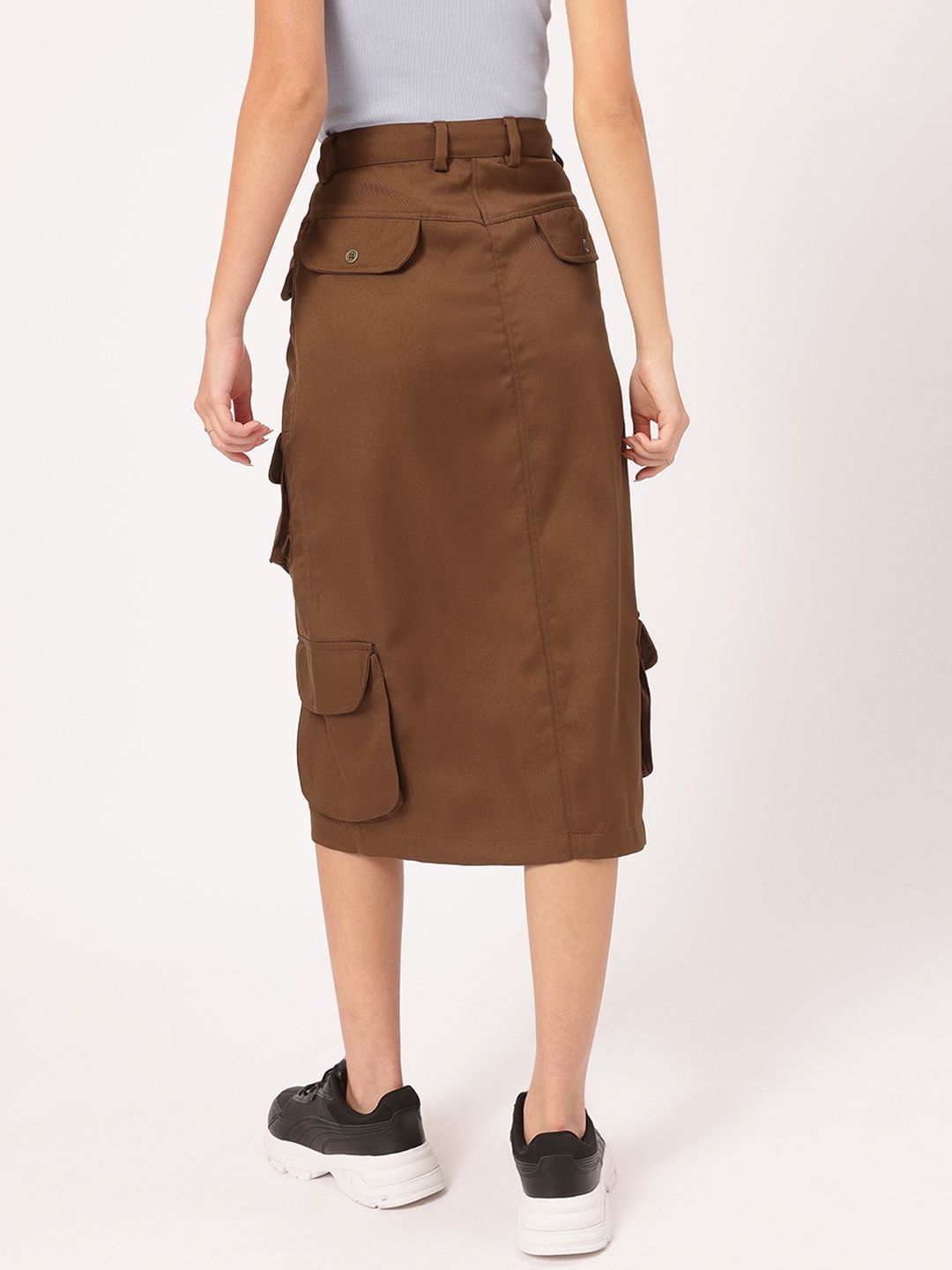 DressBerry Utility Chic Cargo Straight Skirt