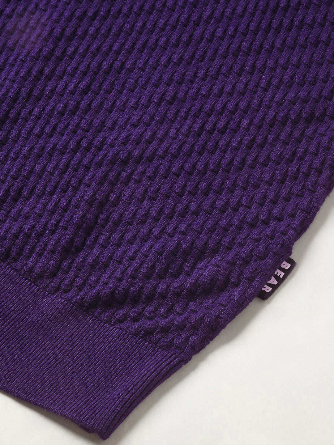 THE BEAR HOUSE Men Self Design Slim Fit Cotton Polo Collar T-Shirt