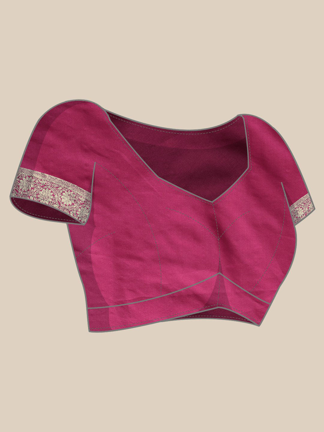 Saree mall Motif Etnik Zari Organza Banarasi Sarees