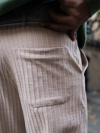 Powerlook Men Beige Regular Fit Crushed Drop Needle Track Pant