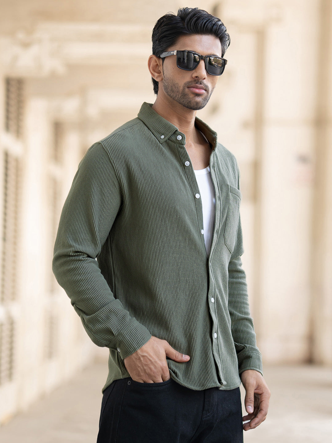 Powerlook Men Opaque Casual Shirt