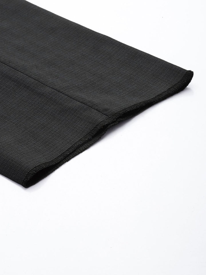 Raymond Men Self Design Textured Slim Fit Formal Trousers