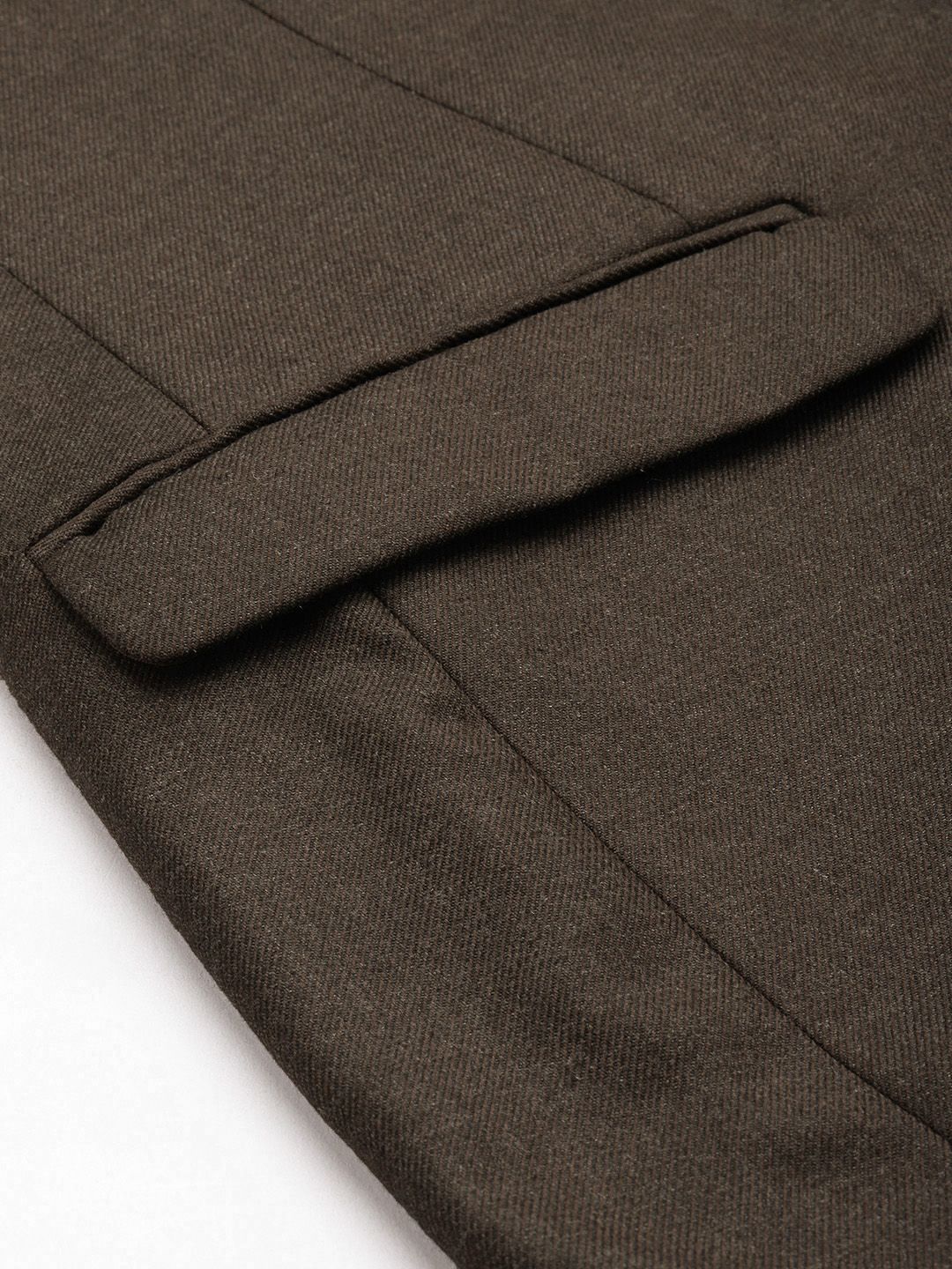 Raymond Men Brown Solid Slim Fit Single Breasted Formal Blazer