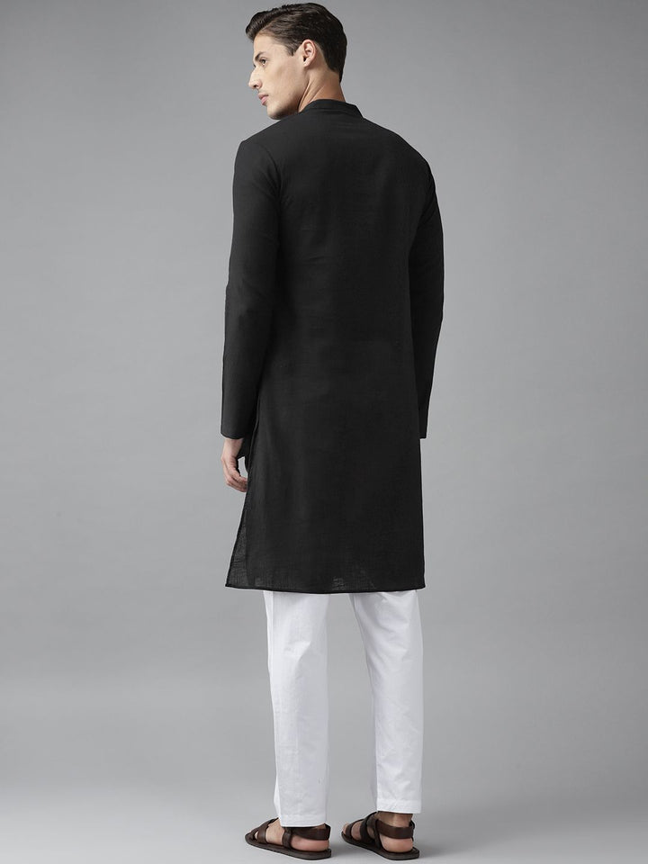 See Designs Men Black Regular Pure Cotton Kurta with Pyjamas