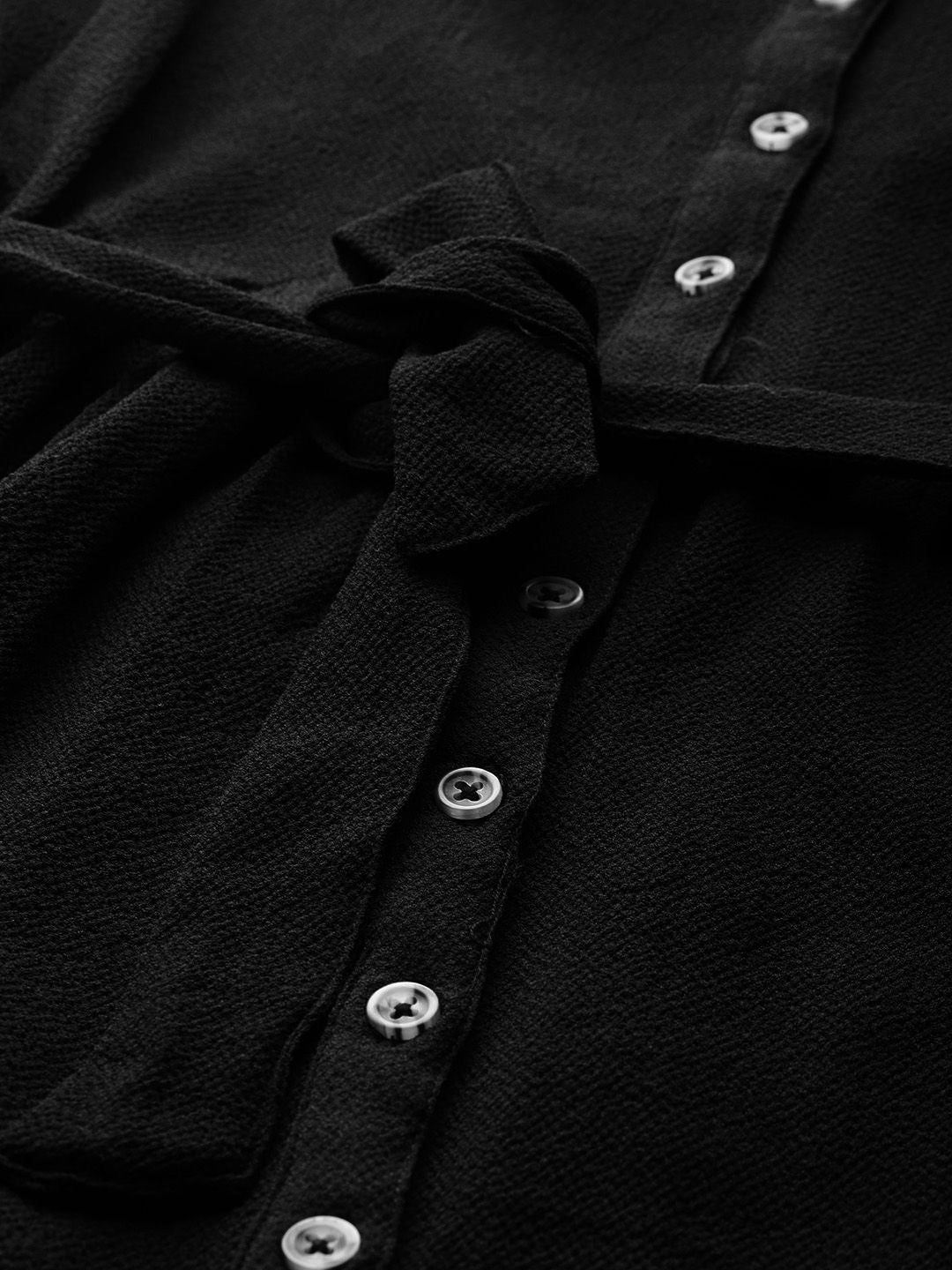 all about you Puff Sleeve Belted A-Line Dress