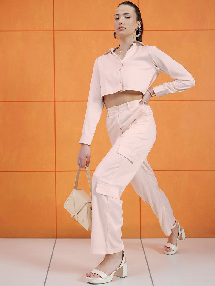 STREET 9 Women Relaxed Loose Fit High-Rise Pleated Satin Trousers