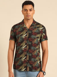 Being Human Slim Fit Floral Printed Casual Shirt