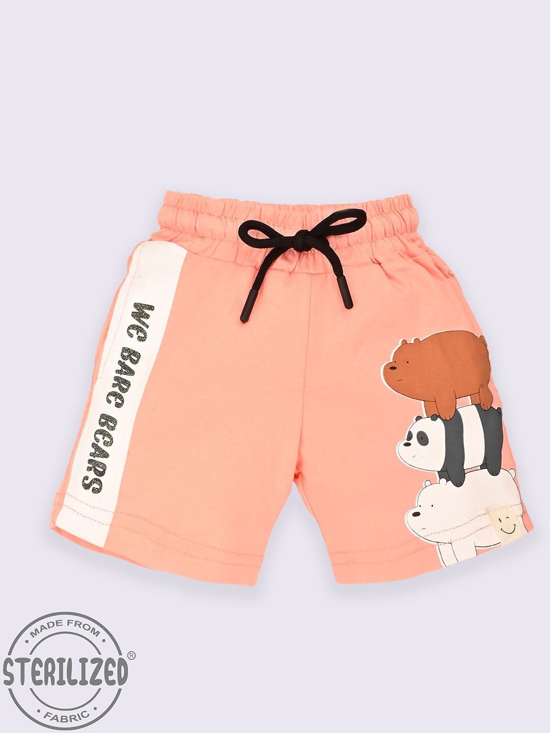 Happy Faces Boys We Bare Bears Printed Cotton Shorts