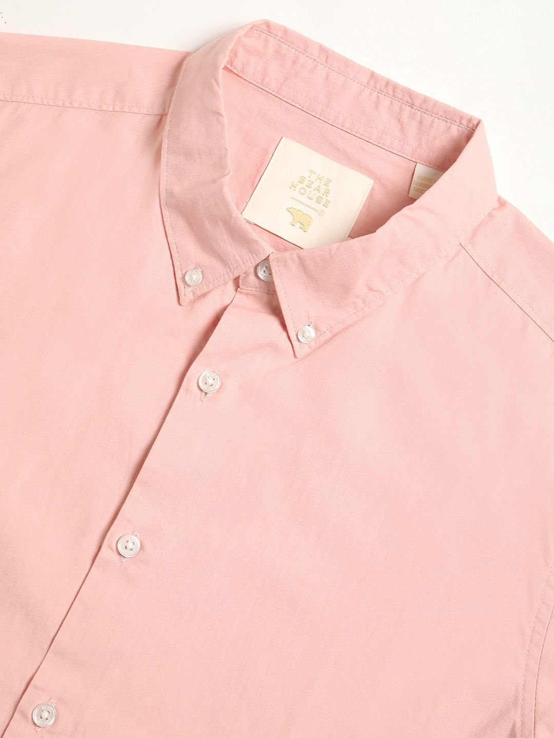 Baju Kasual Slim Pepejal Lelaki Bear House