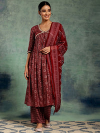 Libas Ethnic Motifs Printed Empire Gotta Patti Kurta with Palazzos & With Dupatta