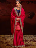 Saree mall Ethnic Motifs Beads and Stones Silk Blend Sarees With Blouse Piece