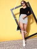 SASSAFRAS Women Black Ribbed Acrylic Pullover