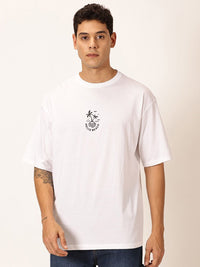 Thomas Scott Round Neck Typography Printed Pure Cotton Oversized T-shirt