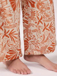 SANSKRUTIHOMES Women Ethnic Motifs Printed Cotton Night suit