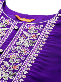 Indo Era Women Floral Embroidered Thread Work Kurta with Trousers & With Dupatta