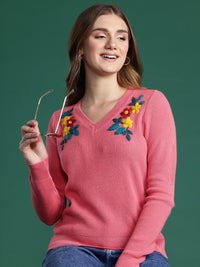 DressBerry Floral Embroidered Pullover