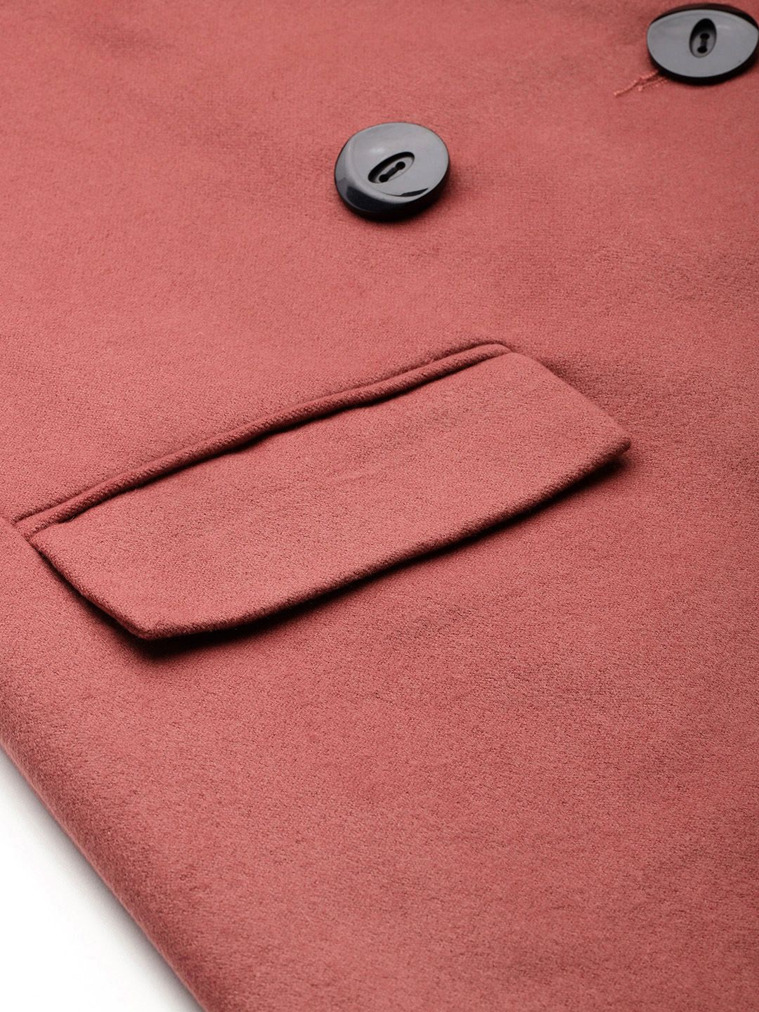 DressBerry Notched Lapel Collar Longline Overcoat