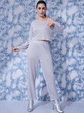 Athena Self Design One Shoulder Top With Trousers Co-Ords
