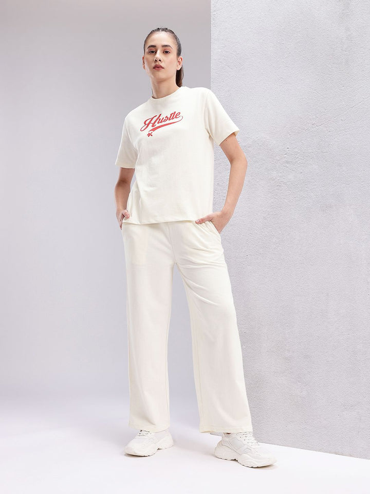 HRX by Hrithik Roshan Typography Printed T-shirt With Trackpants