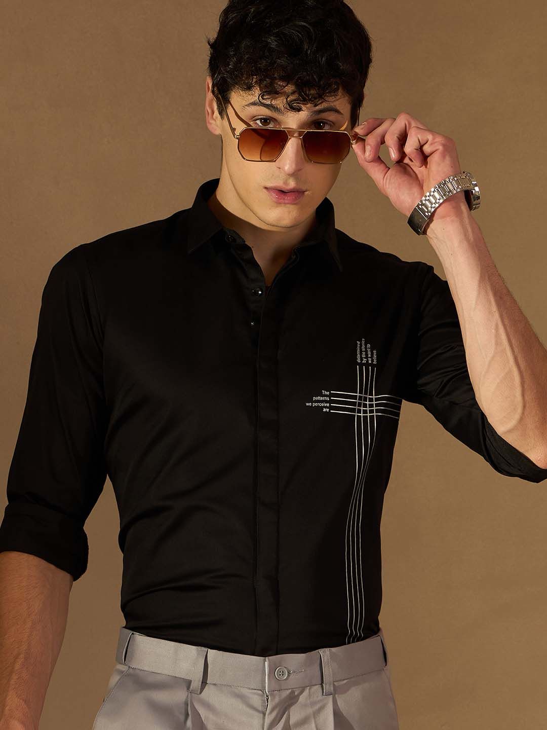 DENNISON Smart Spread Collar Casual Shirt