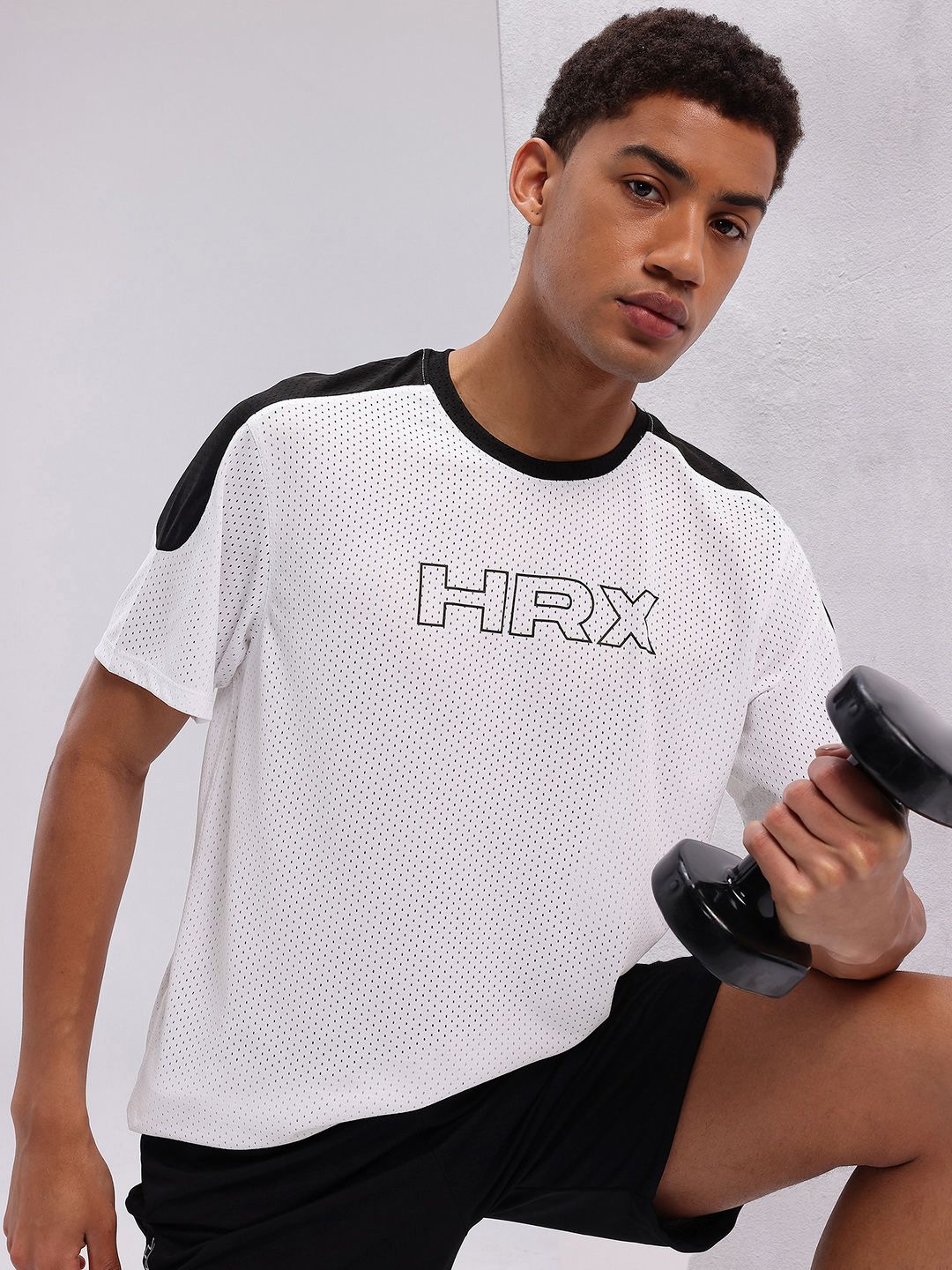 HRX by Hrithik Roshan Men Brand Logo Printed Rapid-Dry Training T-shirt