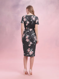 DressBerry Floral Print Bodycon Dress