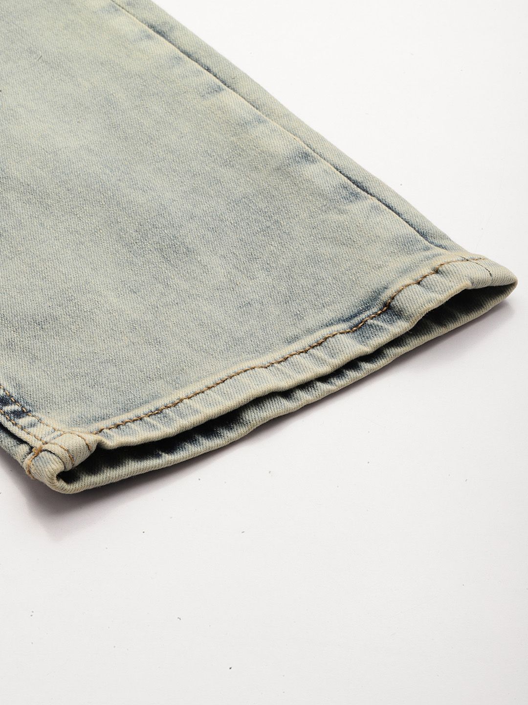 Being Human Men Krypton Straight Fit Low Distress Heavy Fade Stretchable Jeans