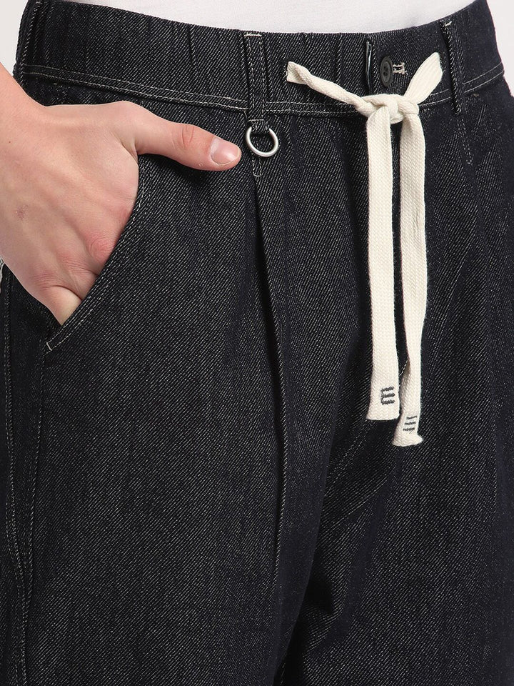 THE BEAR HOUSE Men Relaxed Loose Fit Cotton Denim Trousers