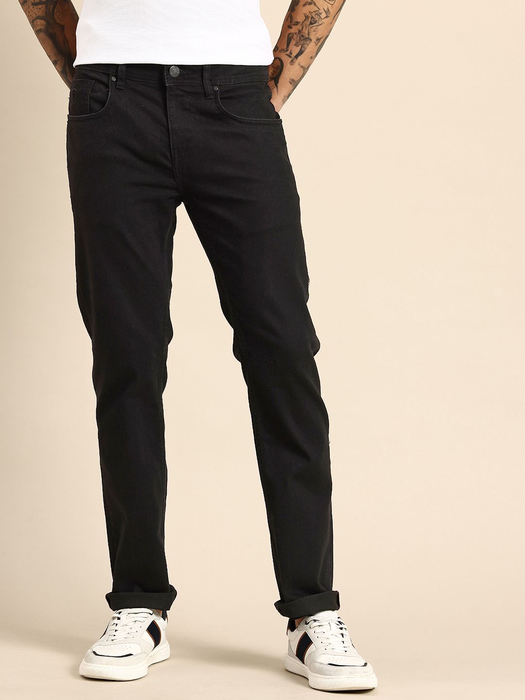 Being Human Men Straight Fit Stretchable Jeans