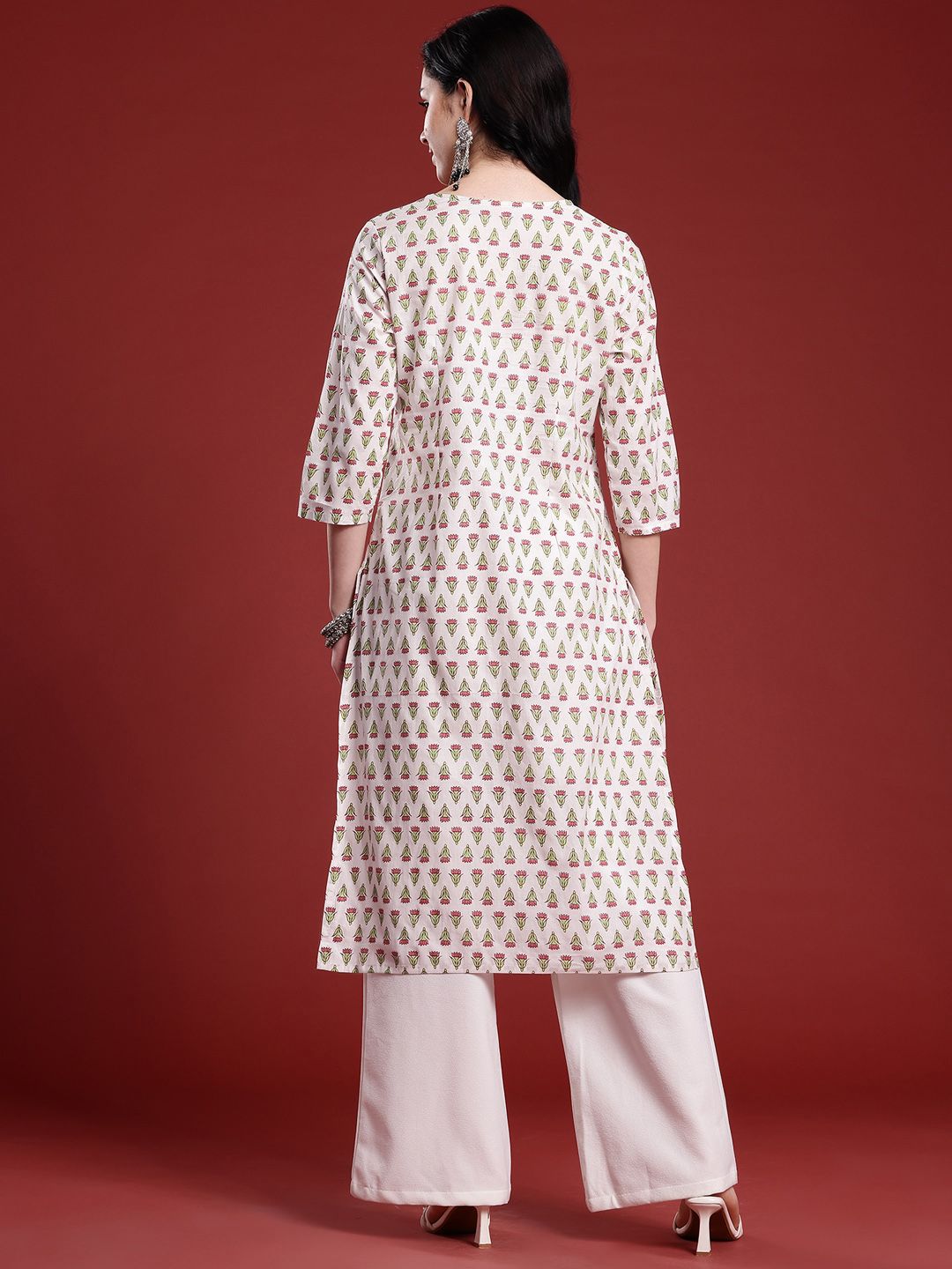 Anouk Floral Printed Straight Kurta