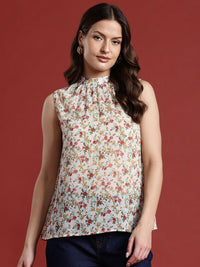 all about you Floral Print Sheer Top
