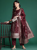 Indo Era Women Ethnic Motifs Regular Kurta with Trousers & With Dupatta