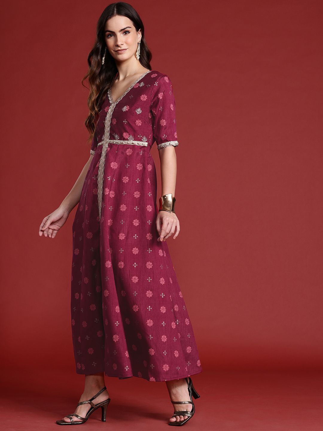 all about you Zari Detail A-line Maxi Dress