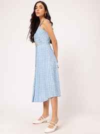 DressBerry Cutie Couture Floral & Striped Cut-Out Twisted A-Line Dress