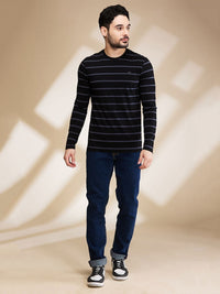 Being Human Men Striped Pockets T-shirt