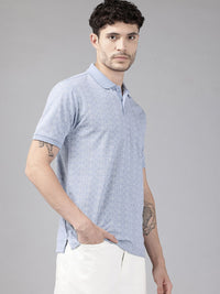 Park Avenue Geometric Print Polo Collar T-shirt