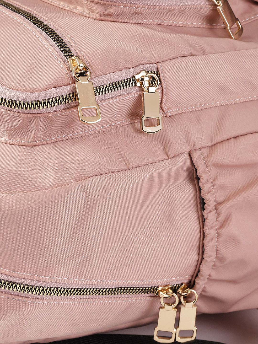 Lino Perros Women Peach-Coloured Solid Backpack