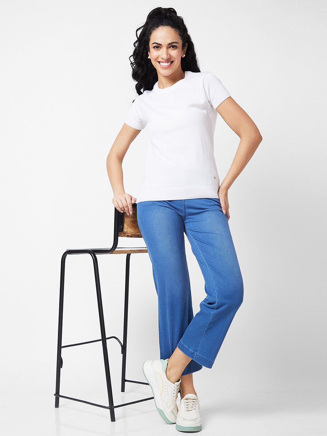 SPYKAR Round Neck Pure Cotton T-shirt