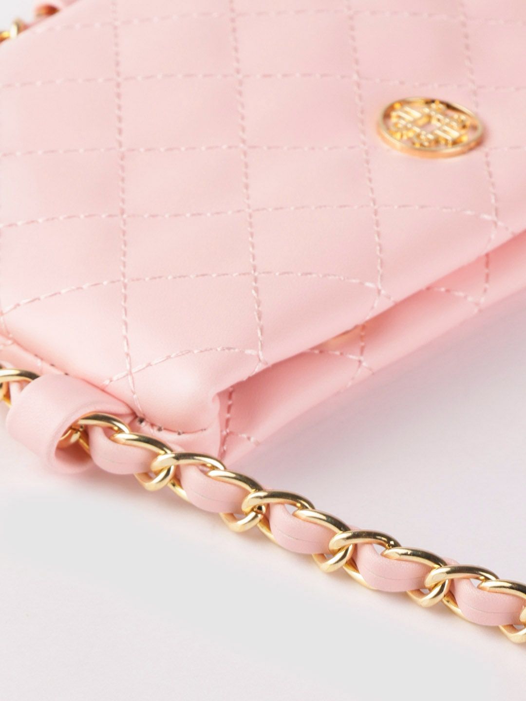 Lino Perros Pink Quilted Small Sling Bag
