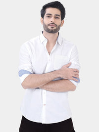 VASTRADO Classic Spread Collar Long Sleeves Slim Fit Casual Shirt