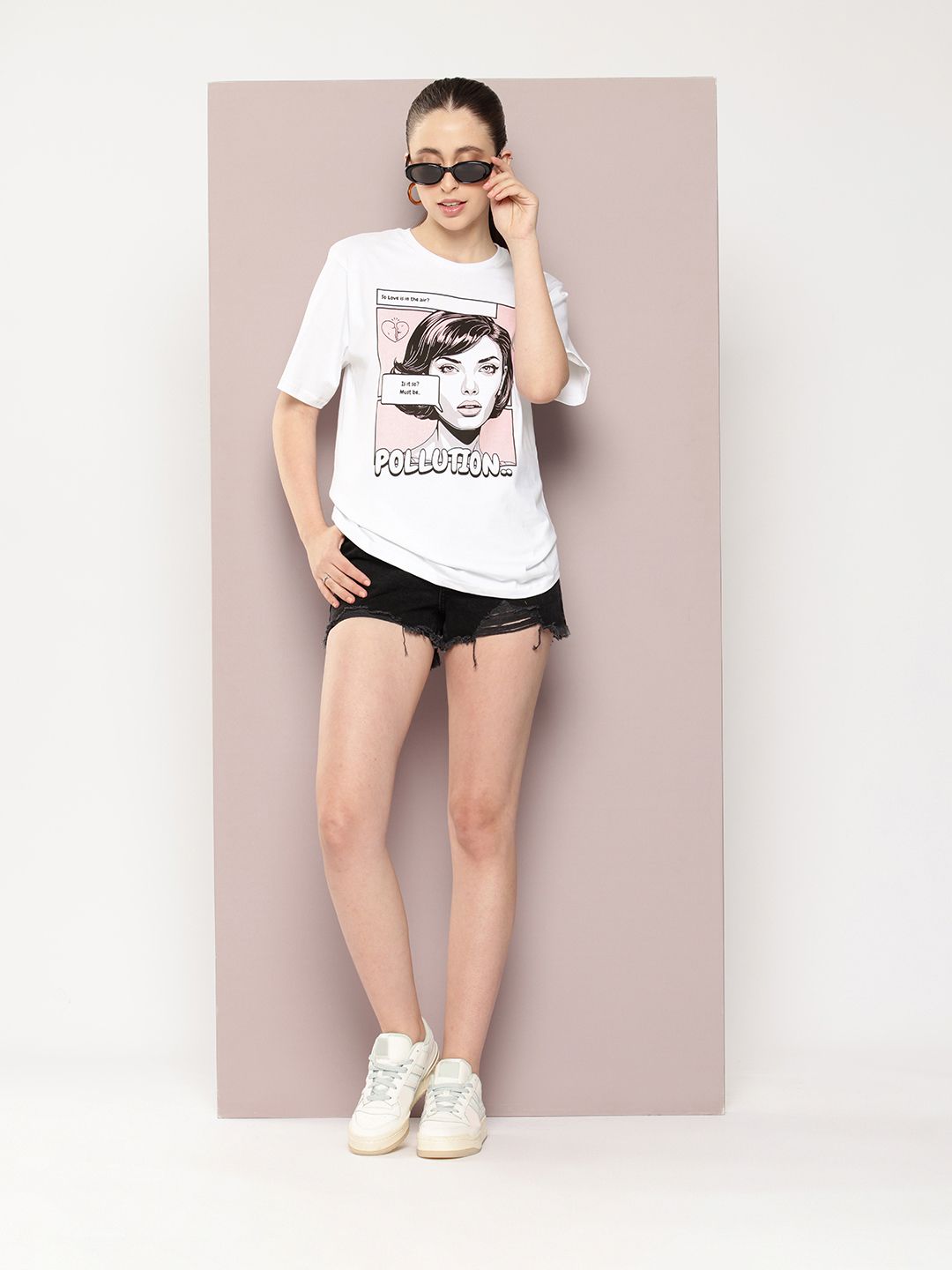 Dillinger Women Oversized Printed Tshirt
